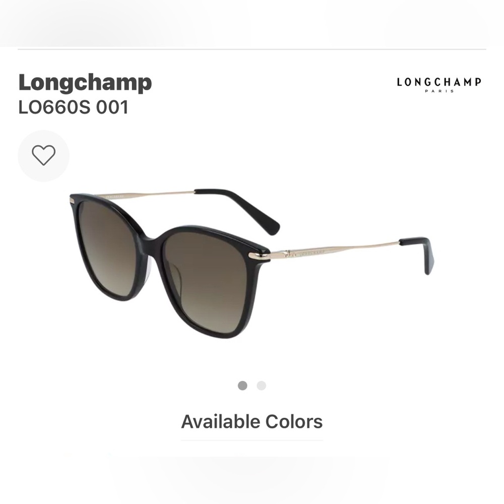 Longchamp LOS660S Black Sunglasses with Gold Details – Like New, Worn Few Times
